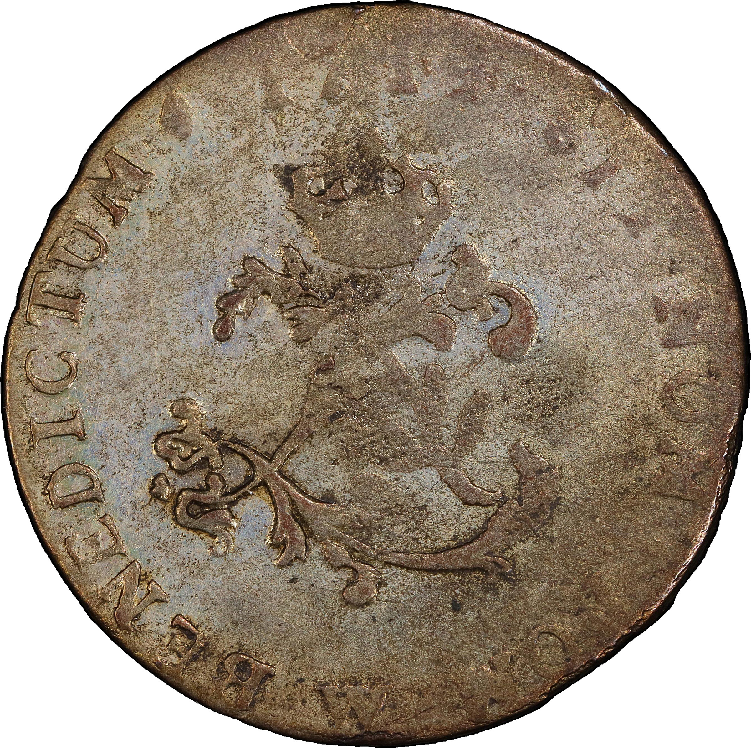 1744-W Sou Marque. Lille Mint. Vlack-205. Rarity-5. AU-50 (PCGS).