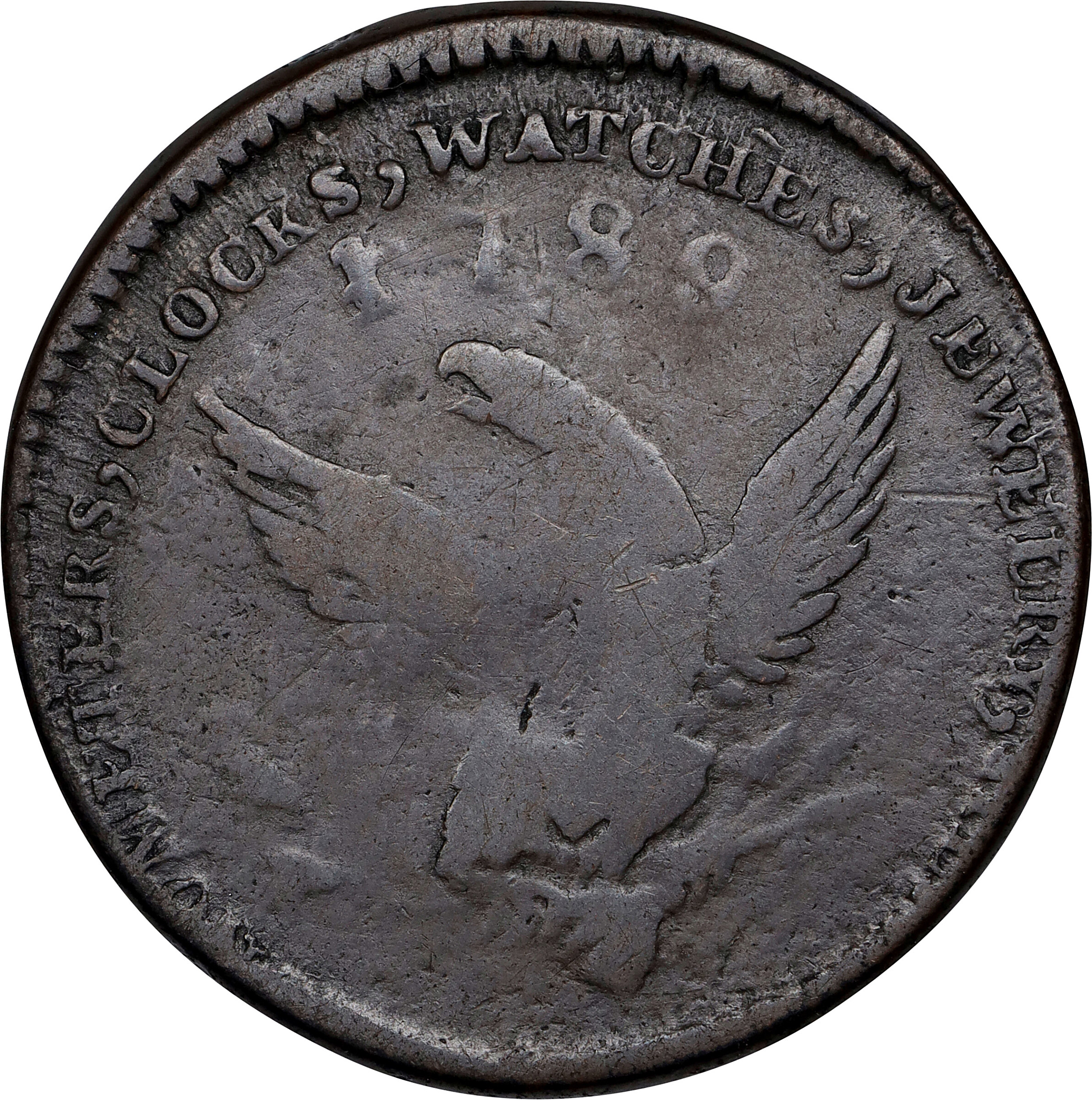 "1789" Token Mott, Thick Plain Edge G6 thumbnail 8