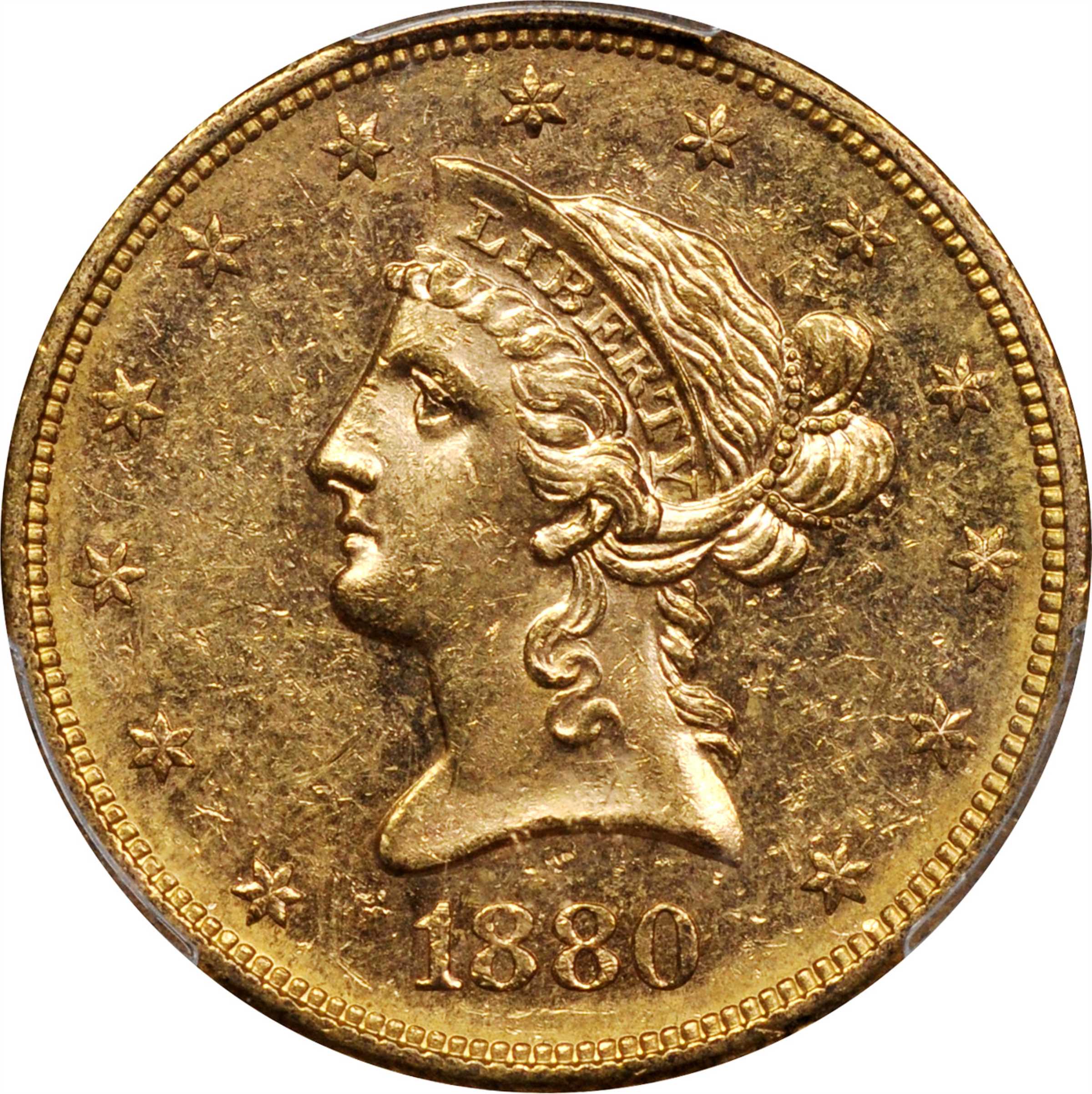 1880-S $10 MS PL