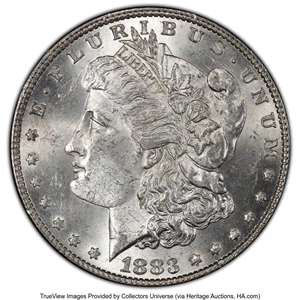 image for: 1883 $1 Sextupled Stars, VAM-10, MS63 PCGS. A Top 100 Variety. PCGS Population: (12/4 and 0/0+). NGC Census: (4/0 and 0/0+)...