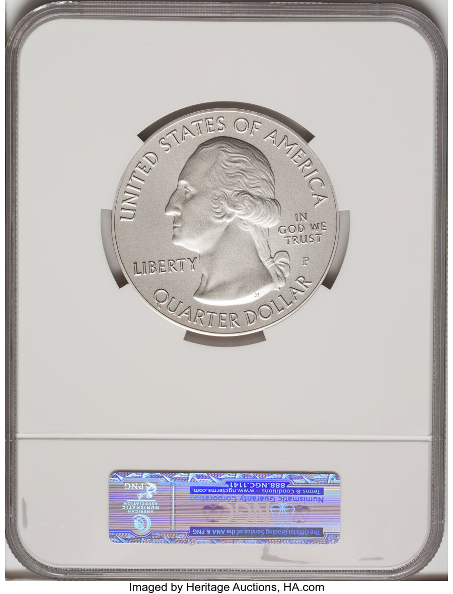 2014 S25c 5oz Silver, Shenandoah  MS thumbnail 3