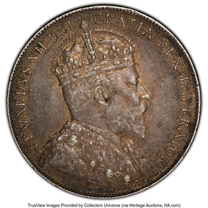 image for: Canada: Edward VII 50 Cents 1904 AU50 PCGS,...