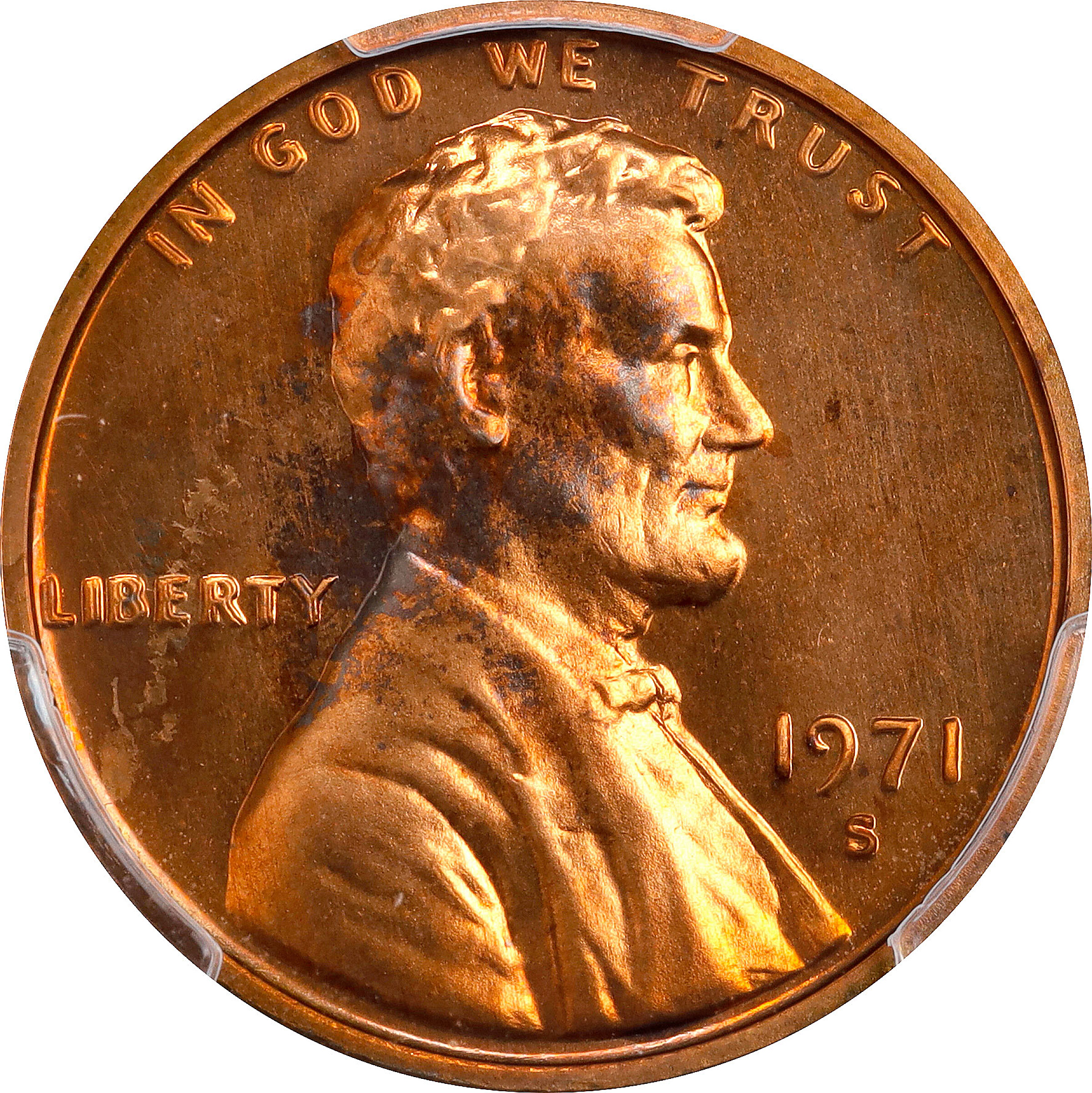 1971-S Lincoln Cent. FS-102. Doubled Die Obverse. Proof-66 RD (PCGS).