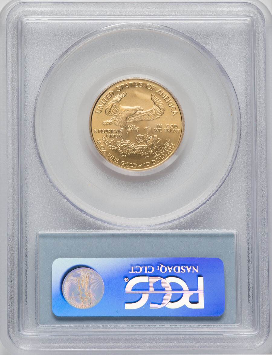 2007-W $10  Gold Eagle, Burnished MS70 thumbnail 8