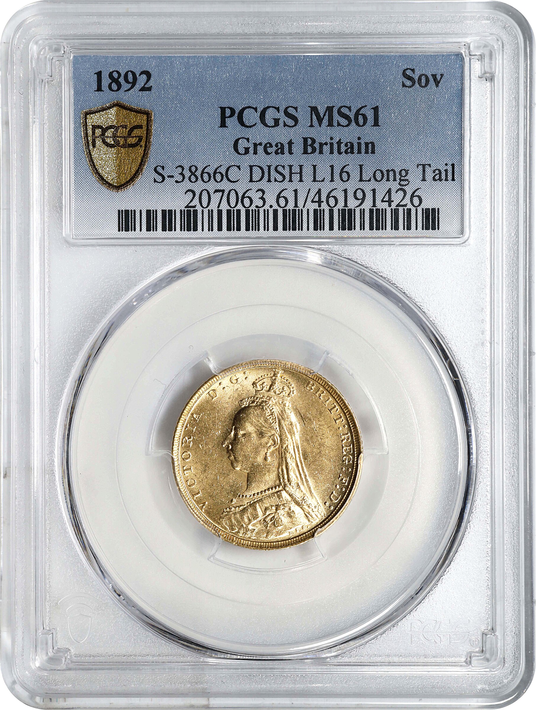 Victoria Sov 1838-1901 MS [Type] (KM# 736.1 ) MS60 thumbnail 3