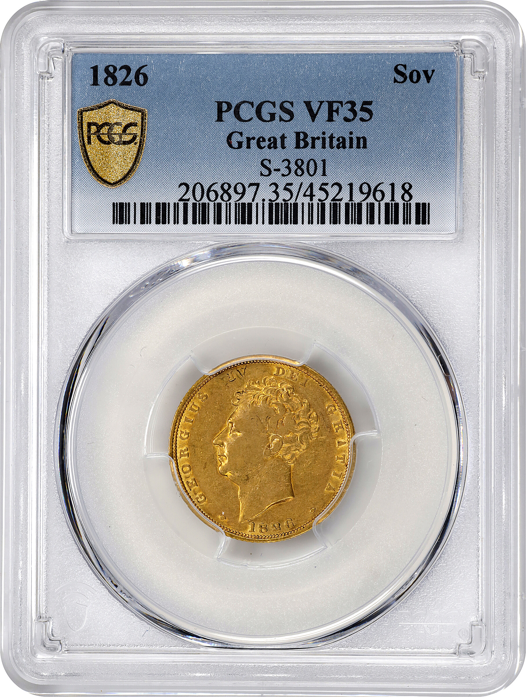 George IV Sov 1821-1830 MS [Type] (KM# 682 ) AU50 thumbnail 17