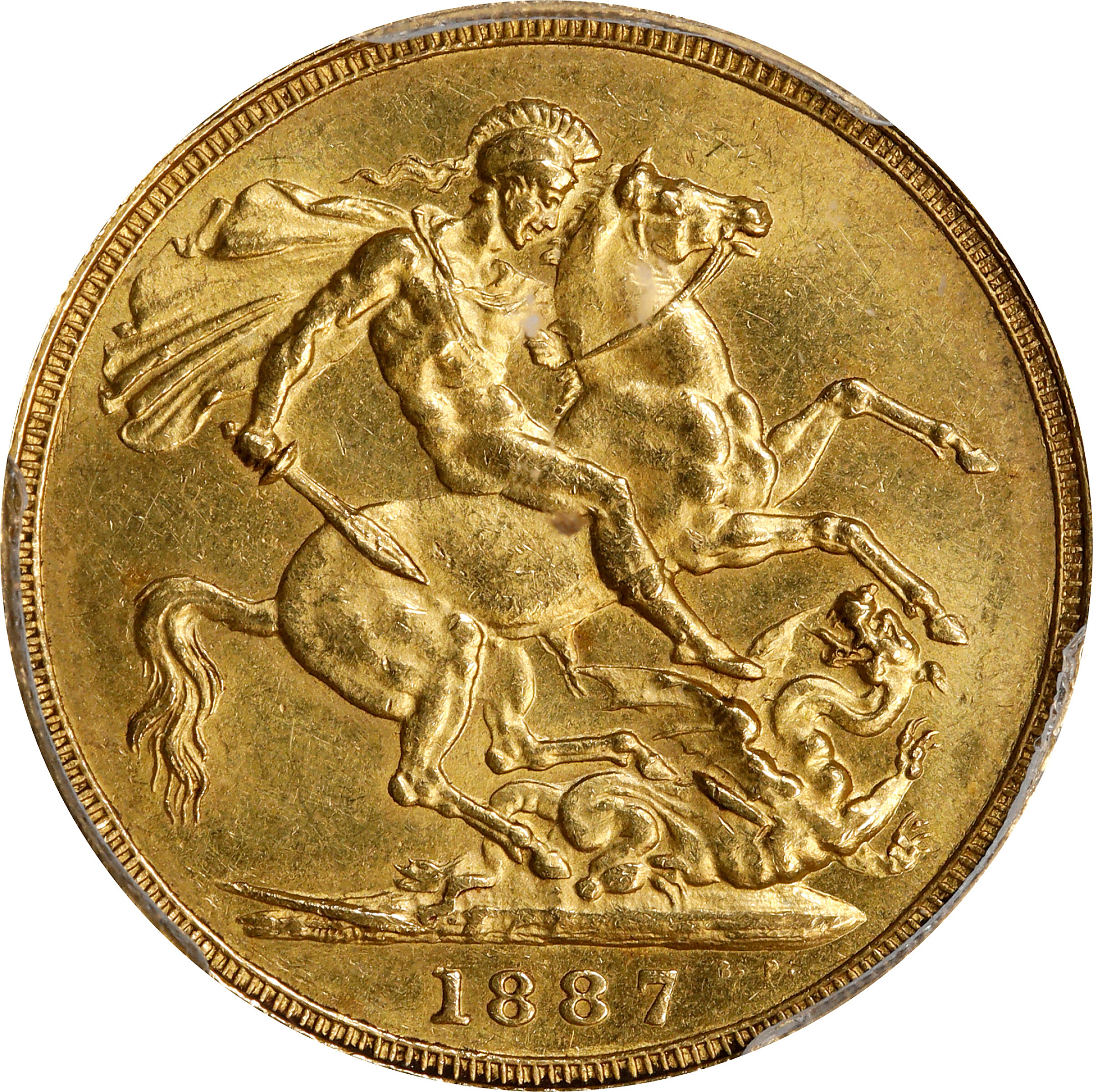 1887 Sov Angled Head MS (KM# 767) AU58 thumbnail 6