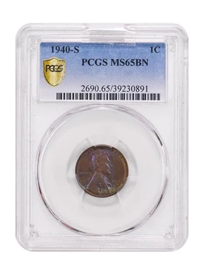 image for: 1C 1940-S PCGS MS65 BN