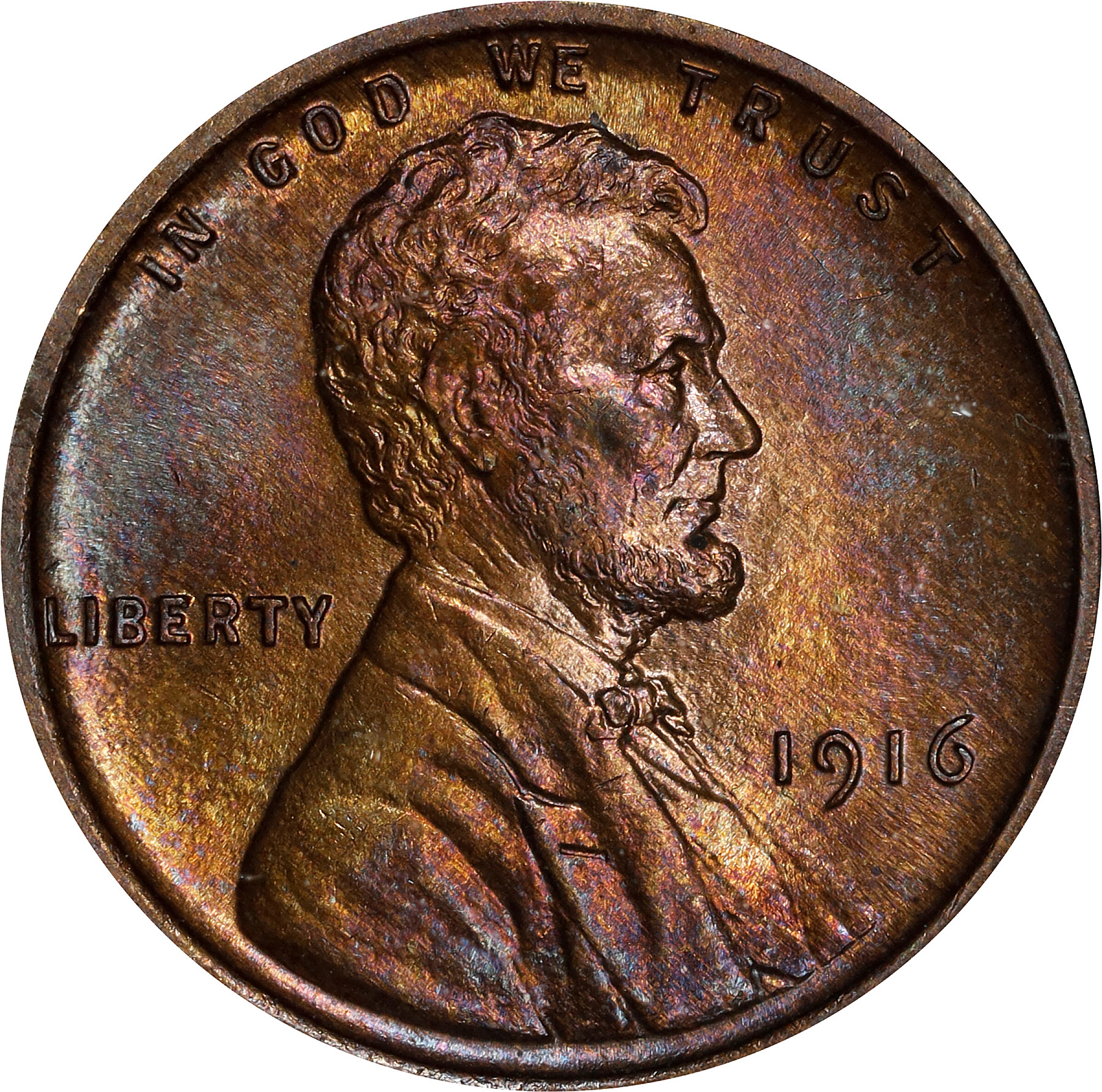 1916 Lincoln Cent. MS-66 RB (NGC).