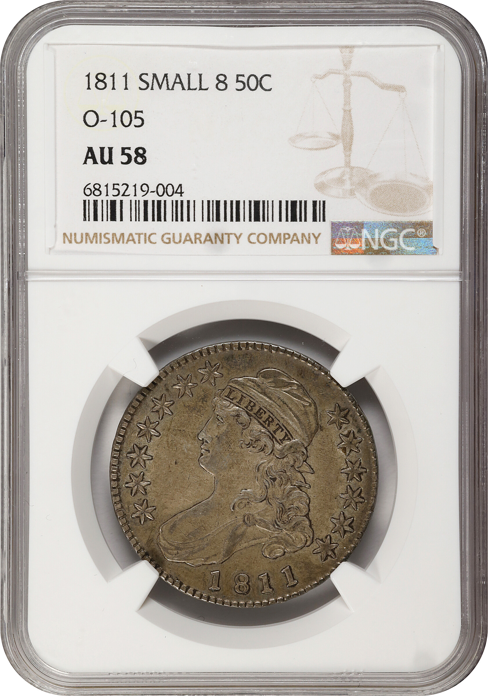 1811 50c Small 8, O-105 MS66 thumbnail 16