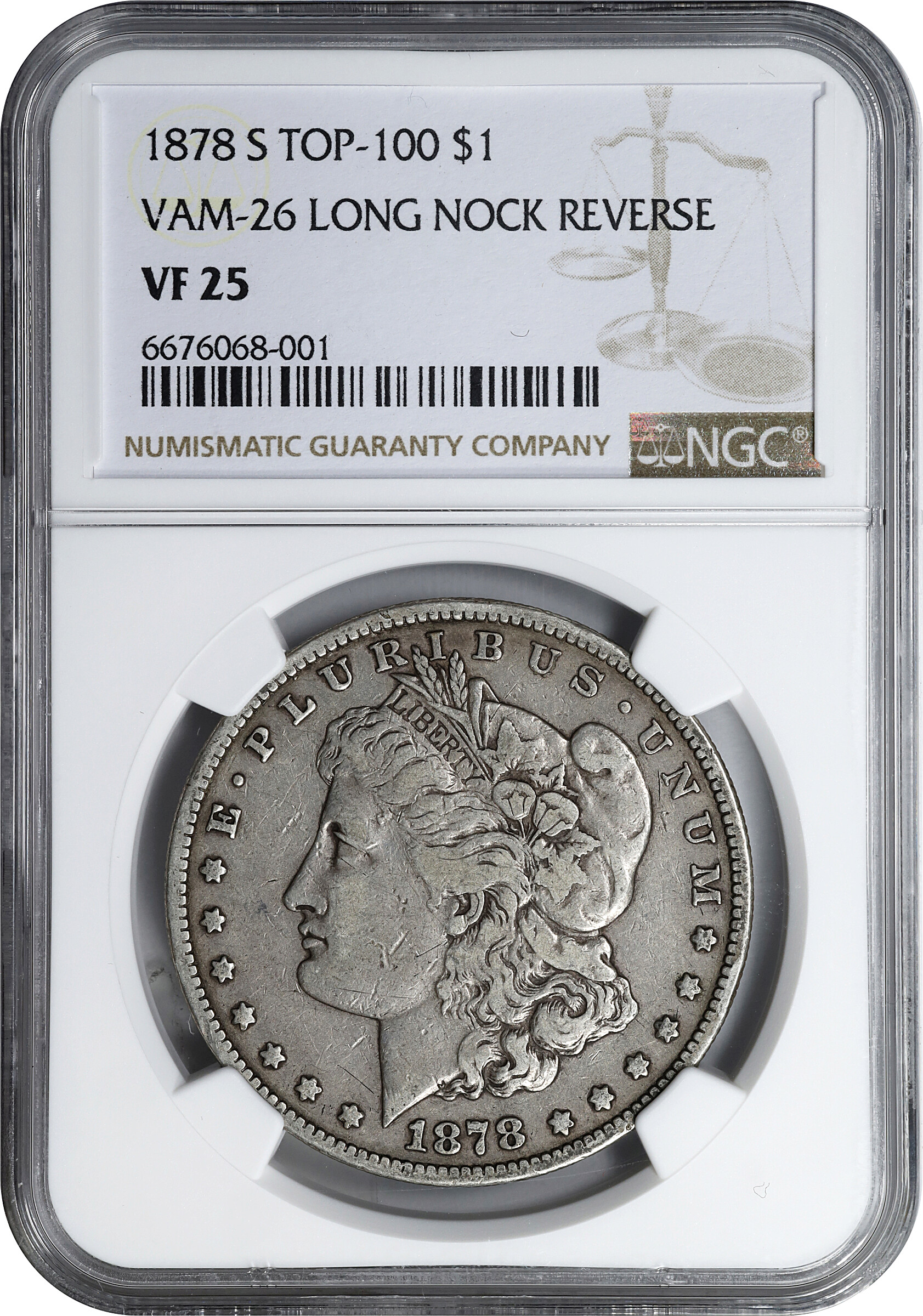 1878-S $1  Long Nock, VAM-26 VF25 thumbnail 11