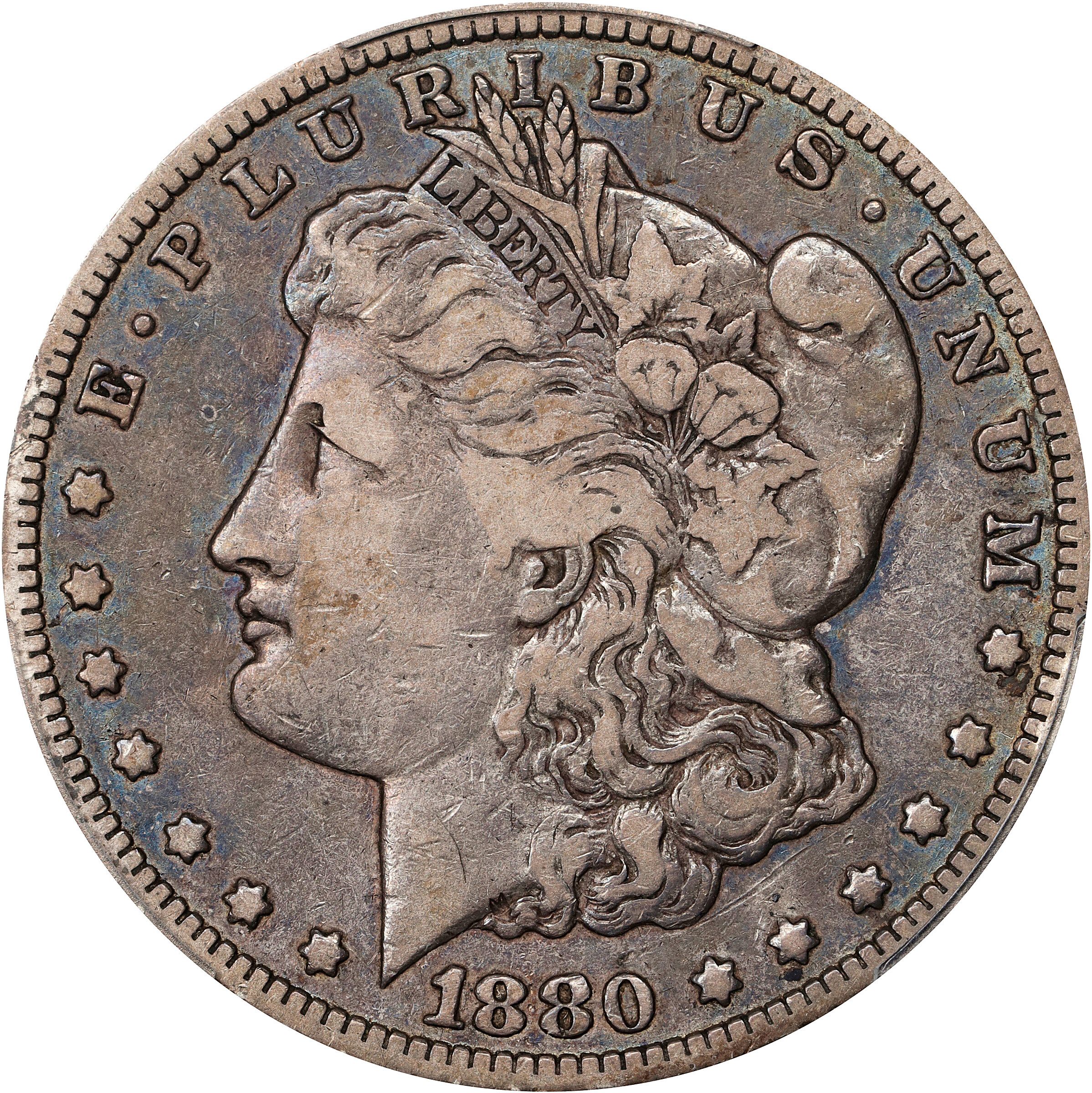 1880/79-CC Morgan Silver Dollar. Reverse of 1878. Fine-15 (PCGS).