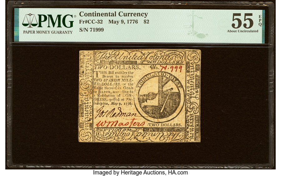 May 9, 1776 $2  Continental Congress (Fr. CC32) thumbnail 16