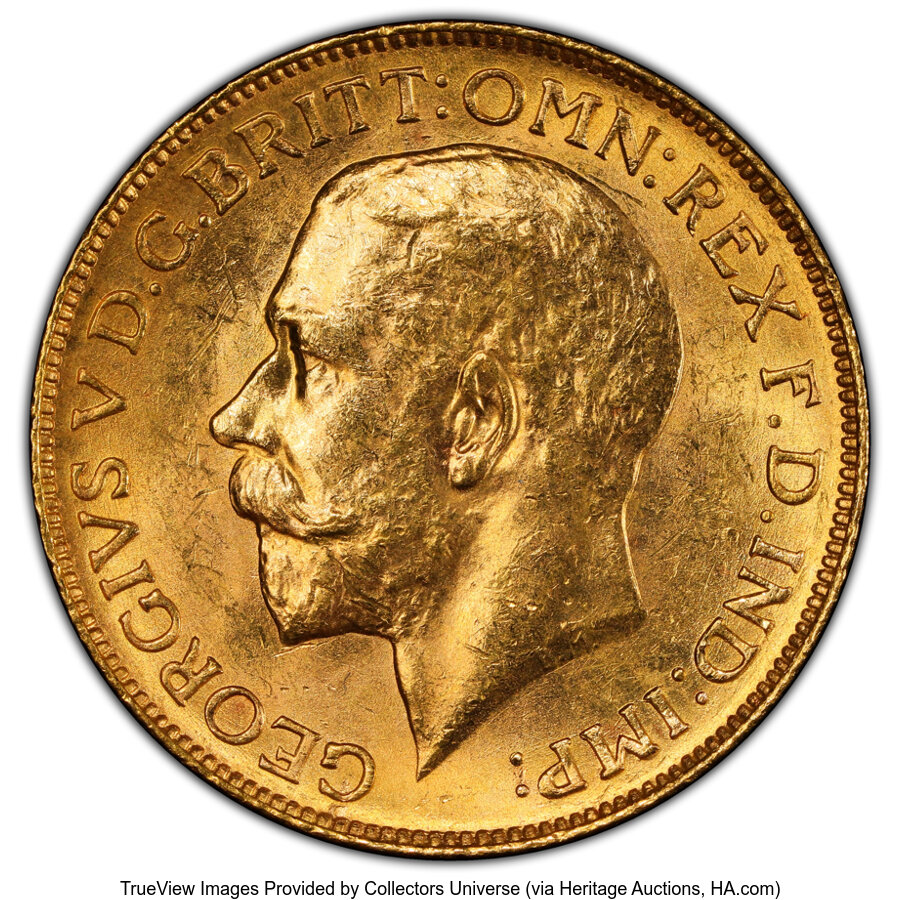 Canada: George V gold Sovereign 1911-C MS62 PCGS,...