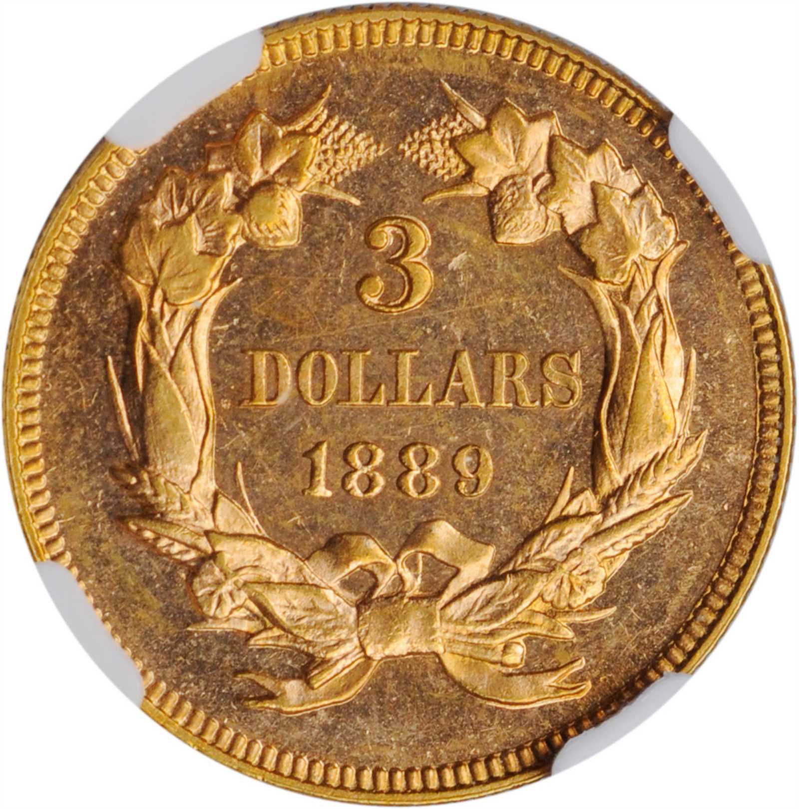 1889 $3  MS PL MS62 PL CAC thumbnail 2