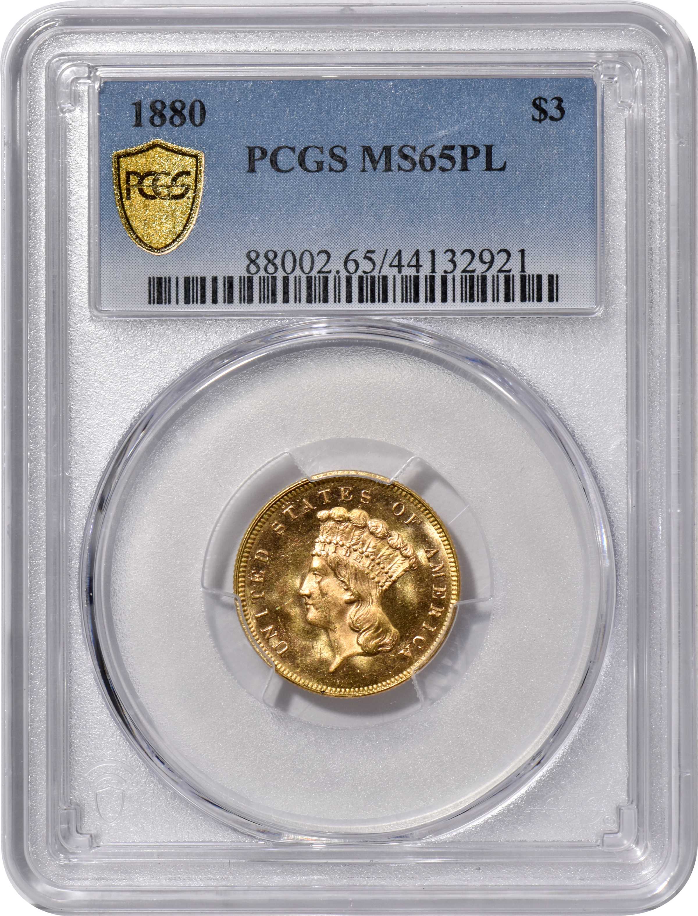1880 $3  MS PL MS64 PL thumbnail 3