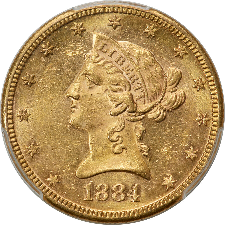image for: 1884-S $10 MS62 Prooflike PCGS....