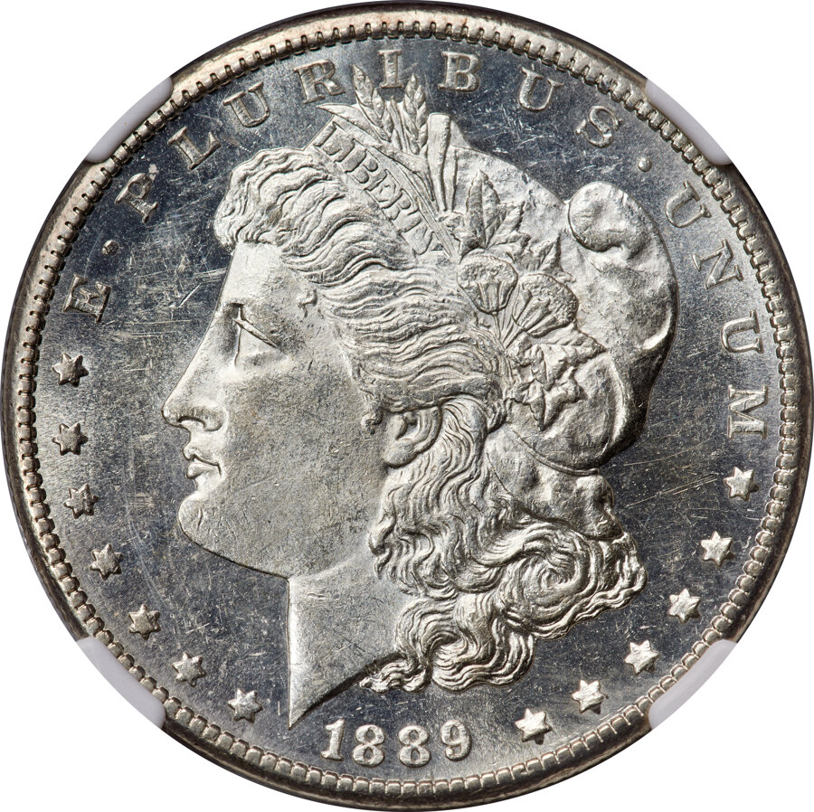 1889-CC $1 AU58 Prooflike NGC....