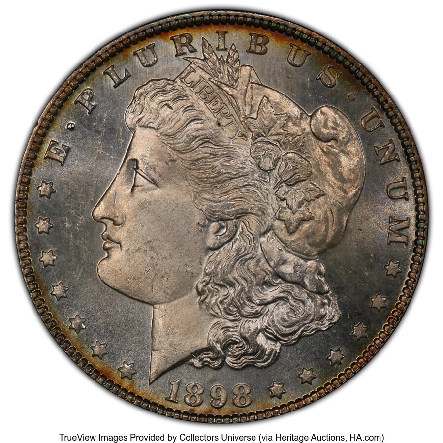 1898 $1 MS66 Prooflike PCGS. PCGS Population: (28/3 and 8/1+). NGC Census: (11/2 and 0/0+). CDN: $1,150 Whsle. Bid for NGC/...