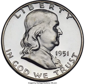 image for: 1951 50C PR68 Ultra Cameo NGC....