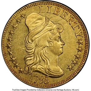 image for: 1795 $5 Small Eagle, BD-8, High R.5 MS62 PCGS....