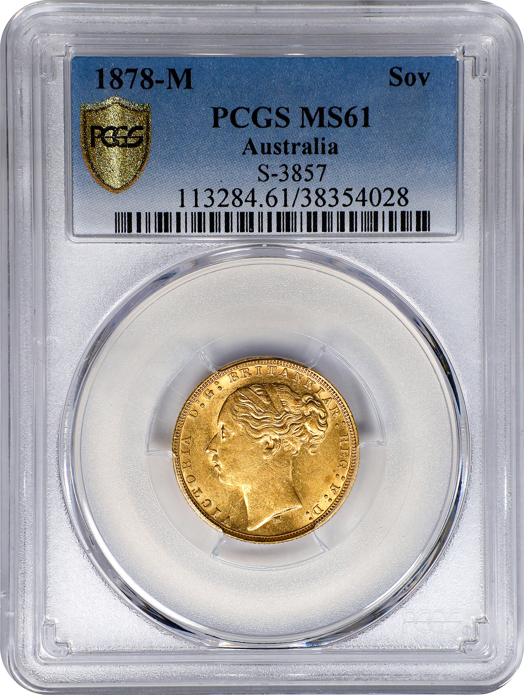 Victoria Sov    Gold, 1855-1901 [Type] MS61 thumbnail 5