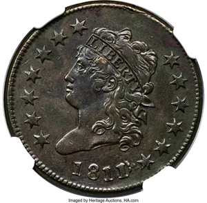 image for: 1811/0 1C S-286, B-2, R.3, AU58 NGC....