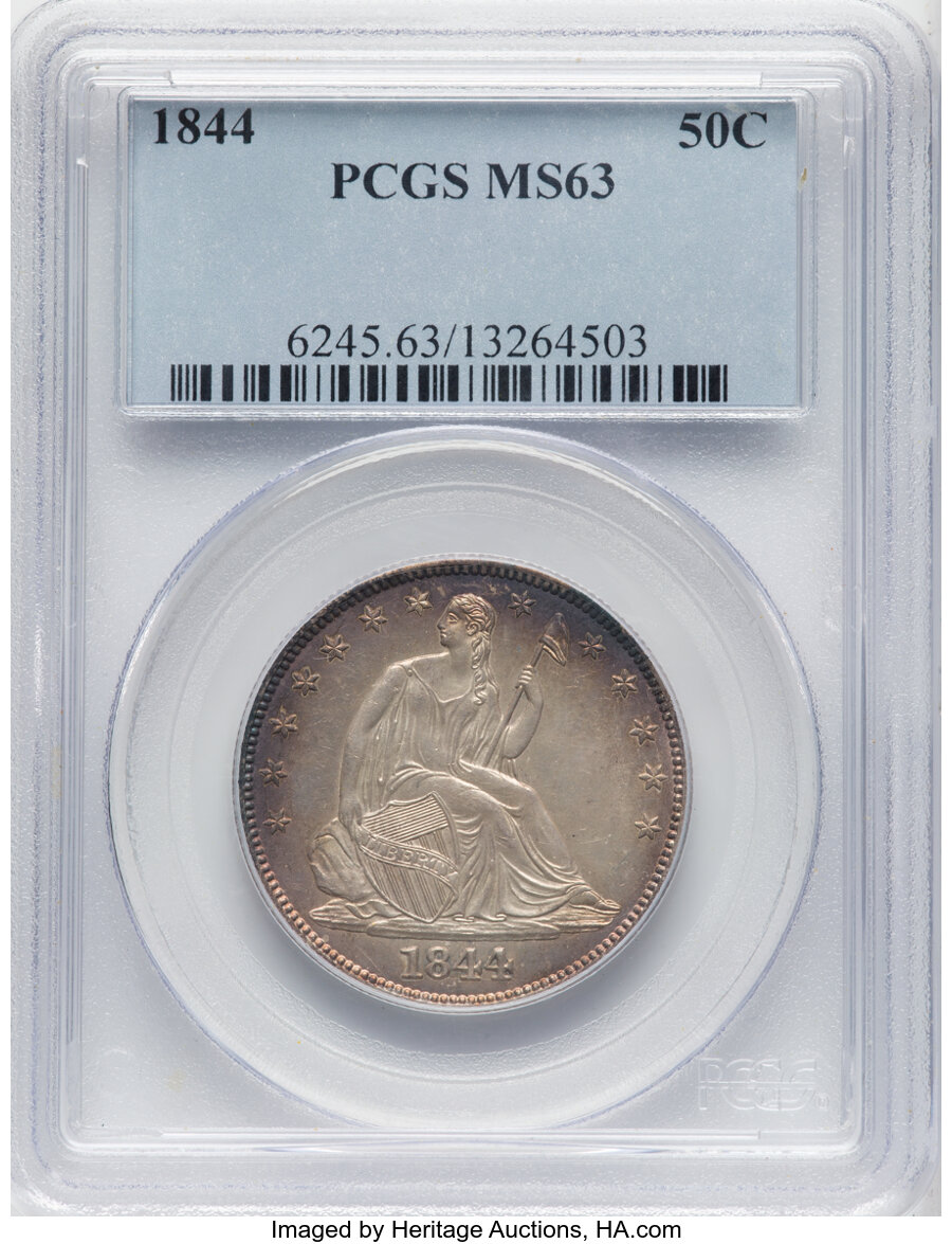 1844 50C MS63 PCGS....