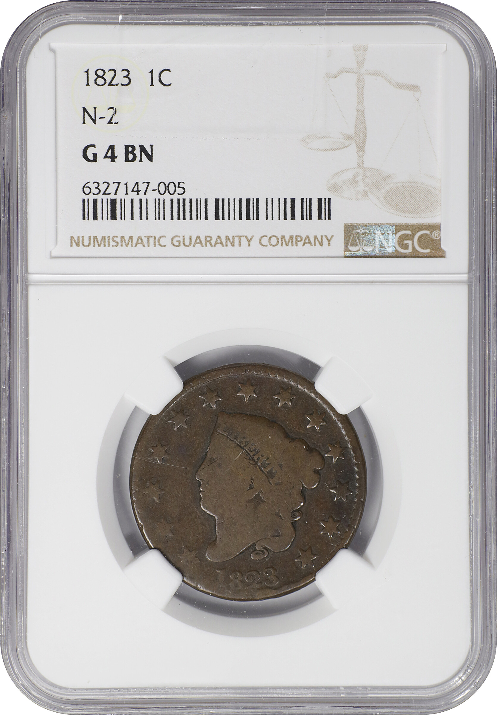 1823 1c Original, N-2 MS BN G4 BN thumbnail 5