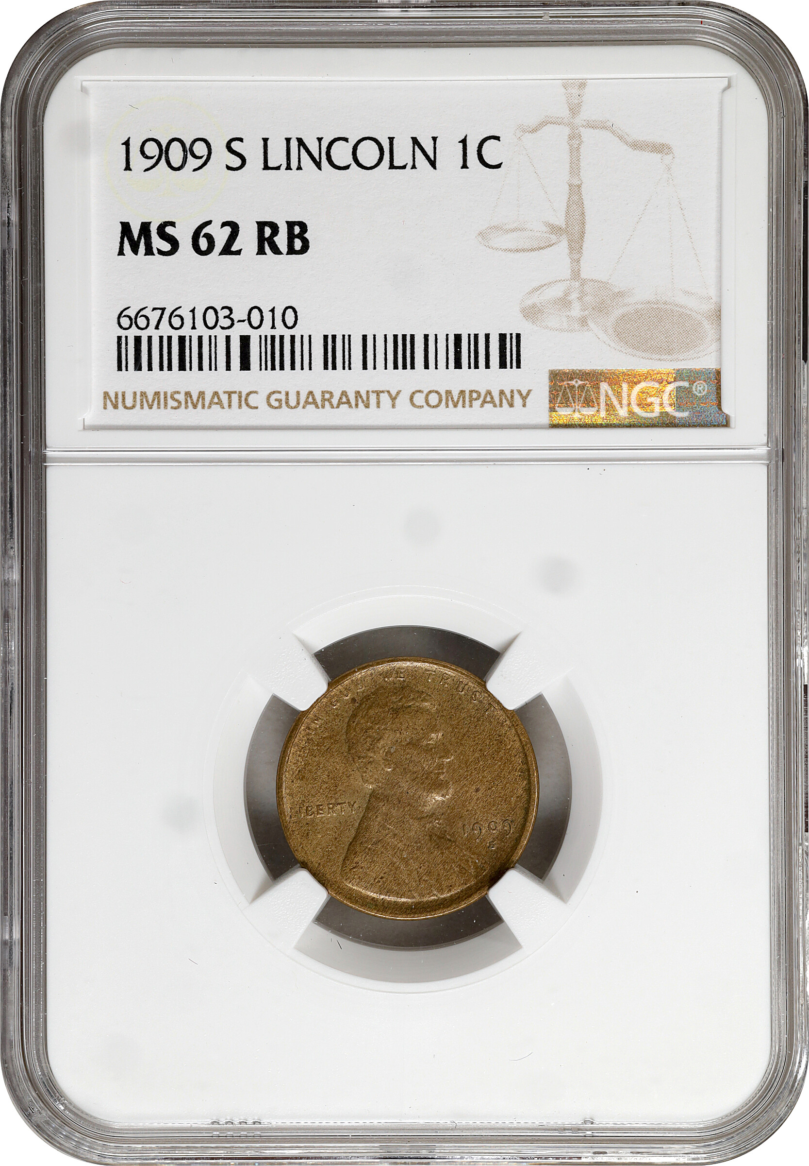 1909-S 1c Lincoln MS RB MS61 RB thumbnail 5