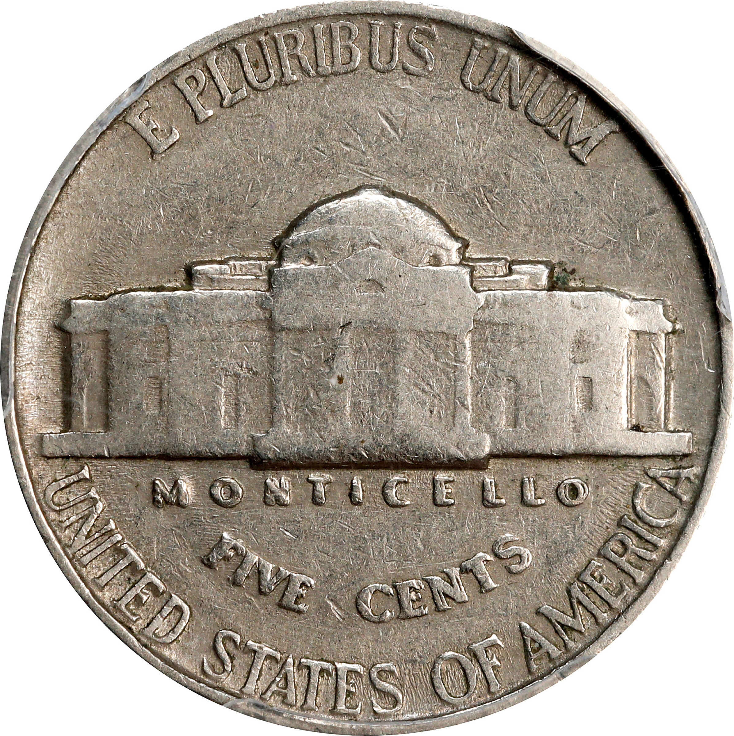 1939 5c Reverse of 1940, Doubled Monticello VF25 thumbnail 2