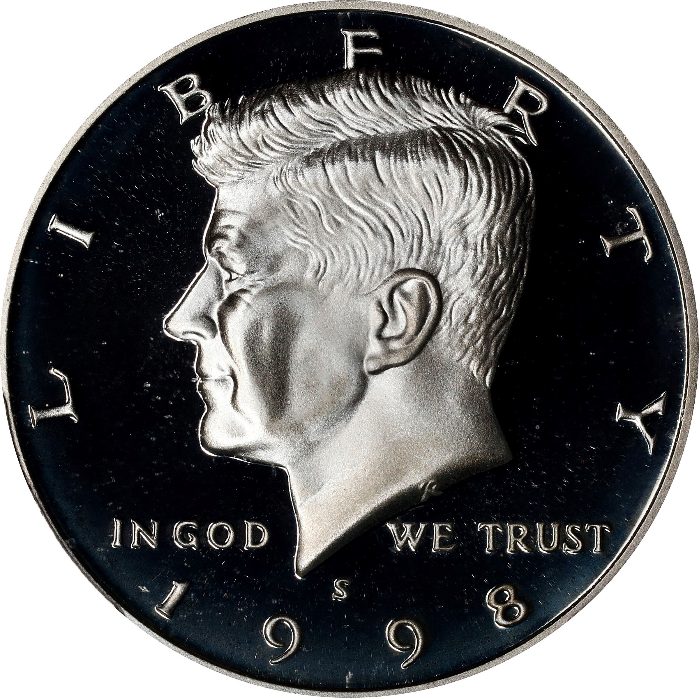 1998-S Kennedy Half Dollar. Silver. Proof-70 Deep Cameo (PCGS). John K. Kennedy Facsimile Signature.