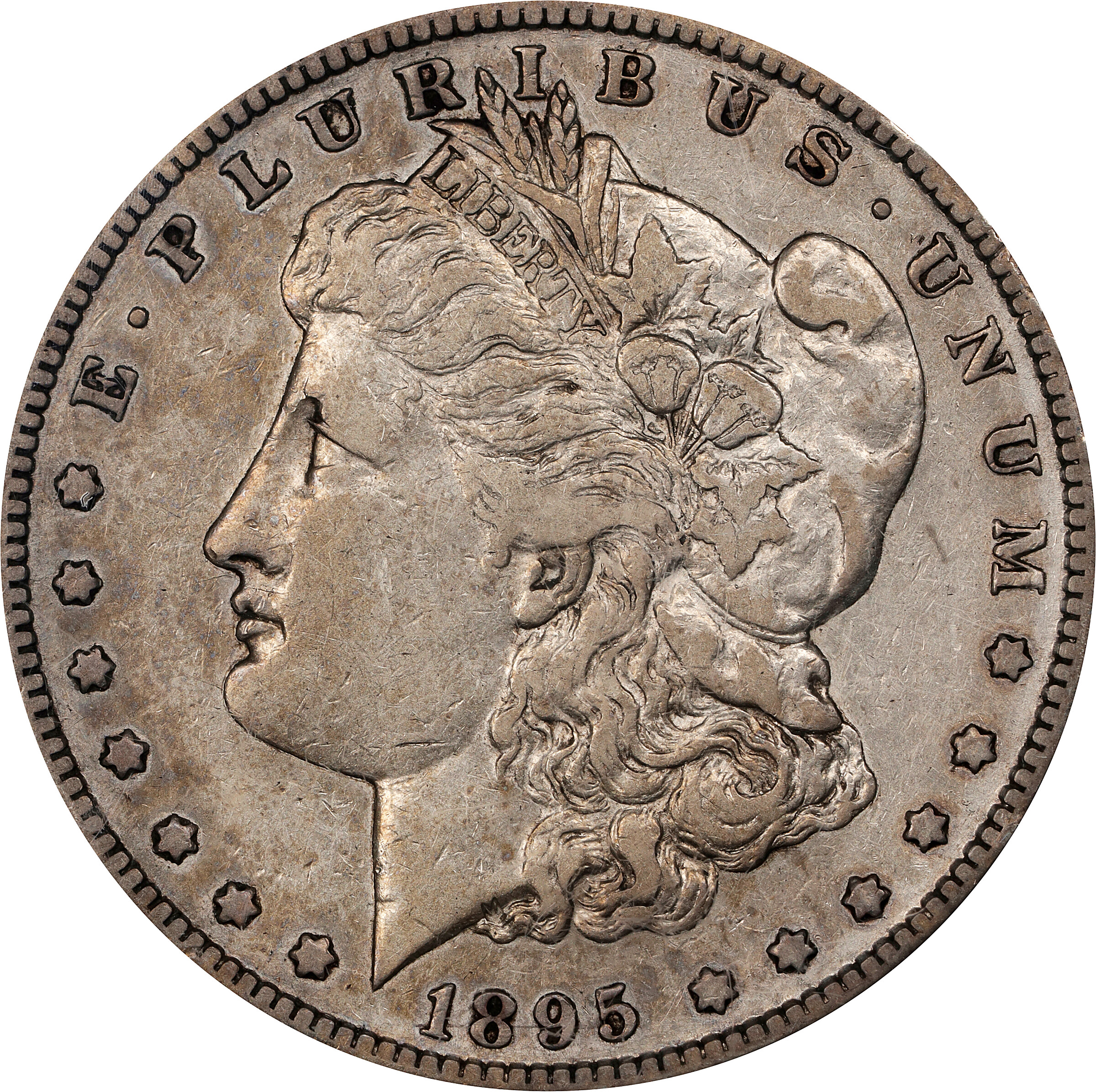 1895-S Morgan Silver Dollar. VAM-3. Hot 50 Variety. Repunched Mintmark. VF-30 (PCGS).