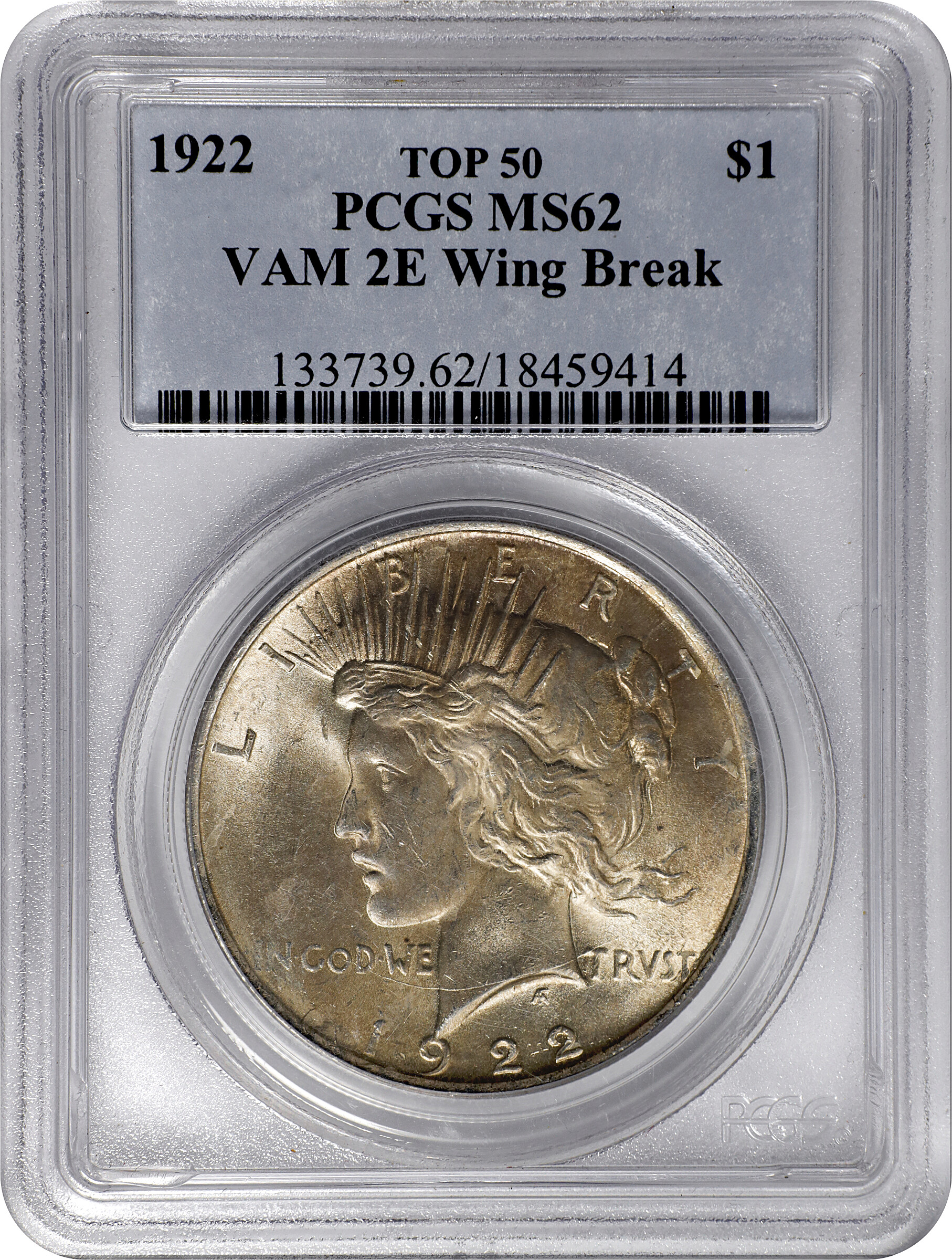 1922 $1  Wing Break, VAM-2E MS60 thumbnail 11