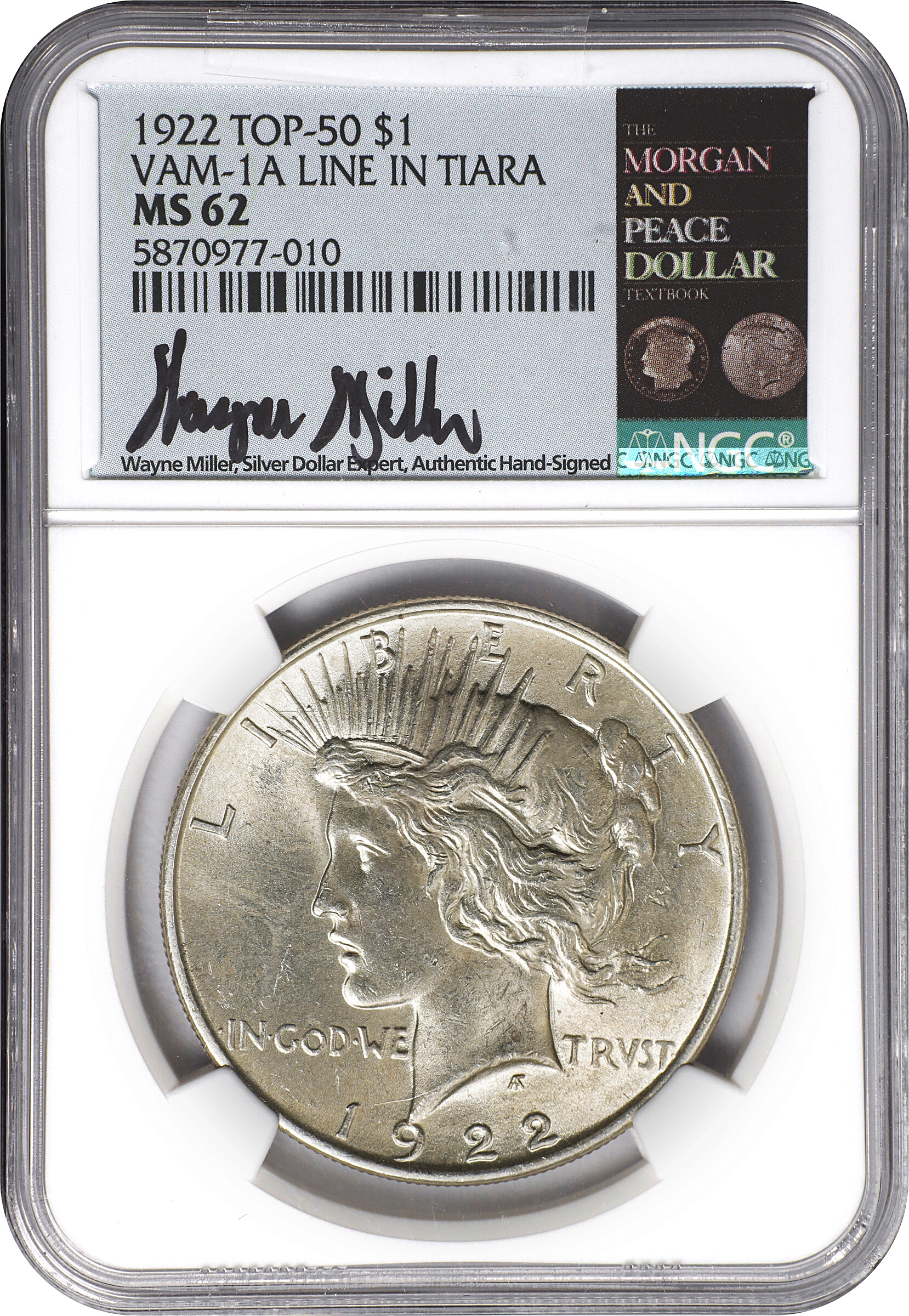 1922 $1  Line in Tiara, VAM-1A AU50 thumbnail 8