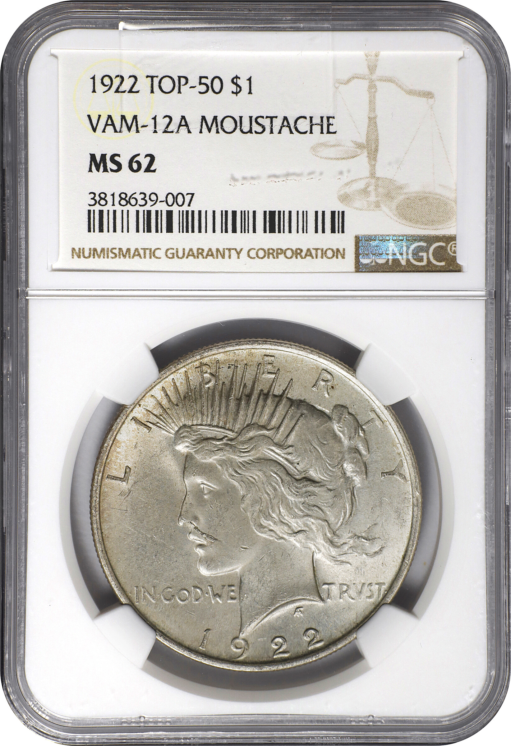 1922 $1  Moustache, VAM-12A MS60 thumbnail 17