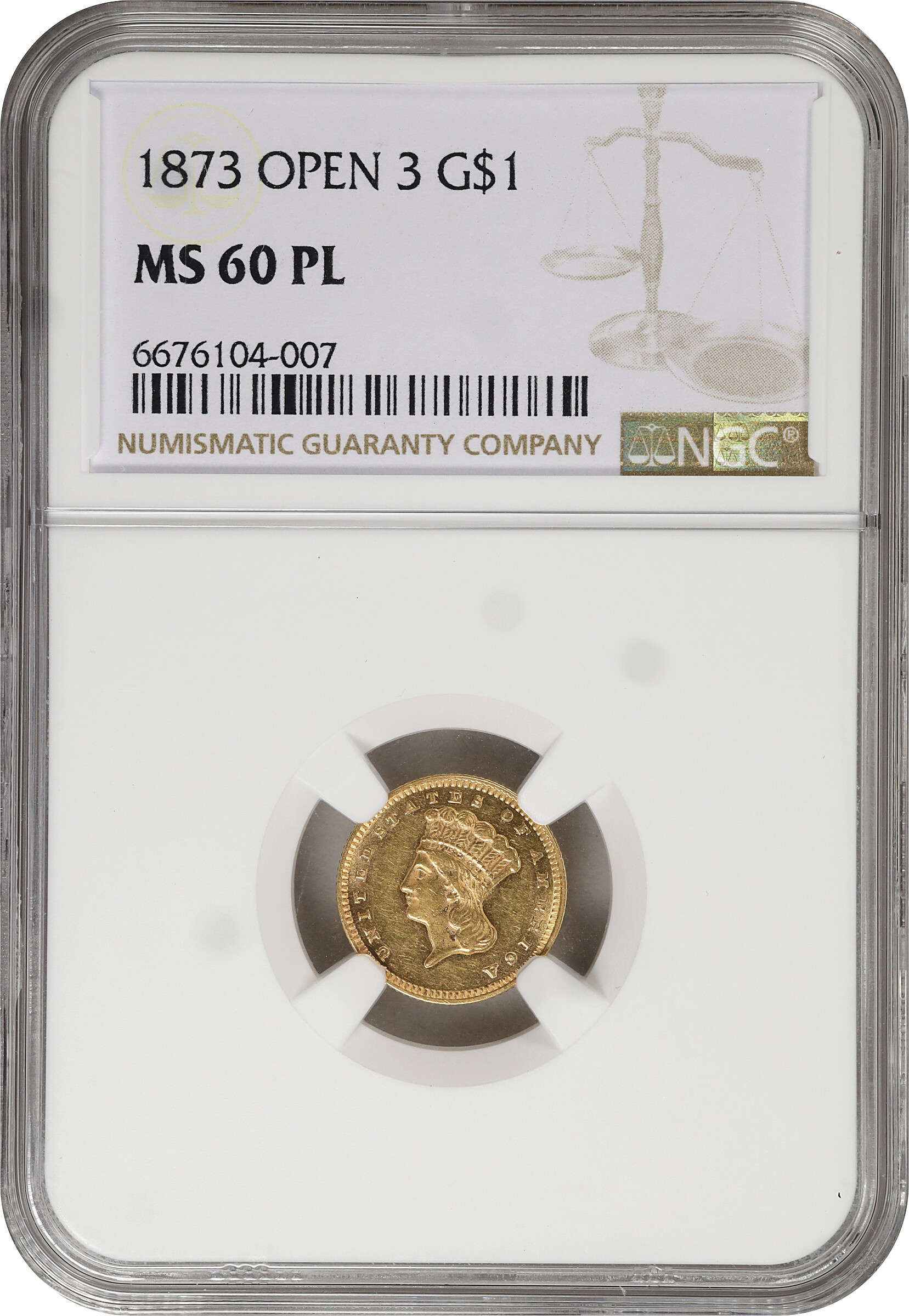 1873 G$1 Open 3 MS PL thumbnail 20