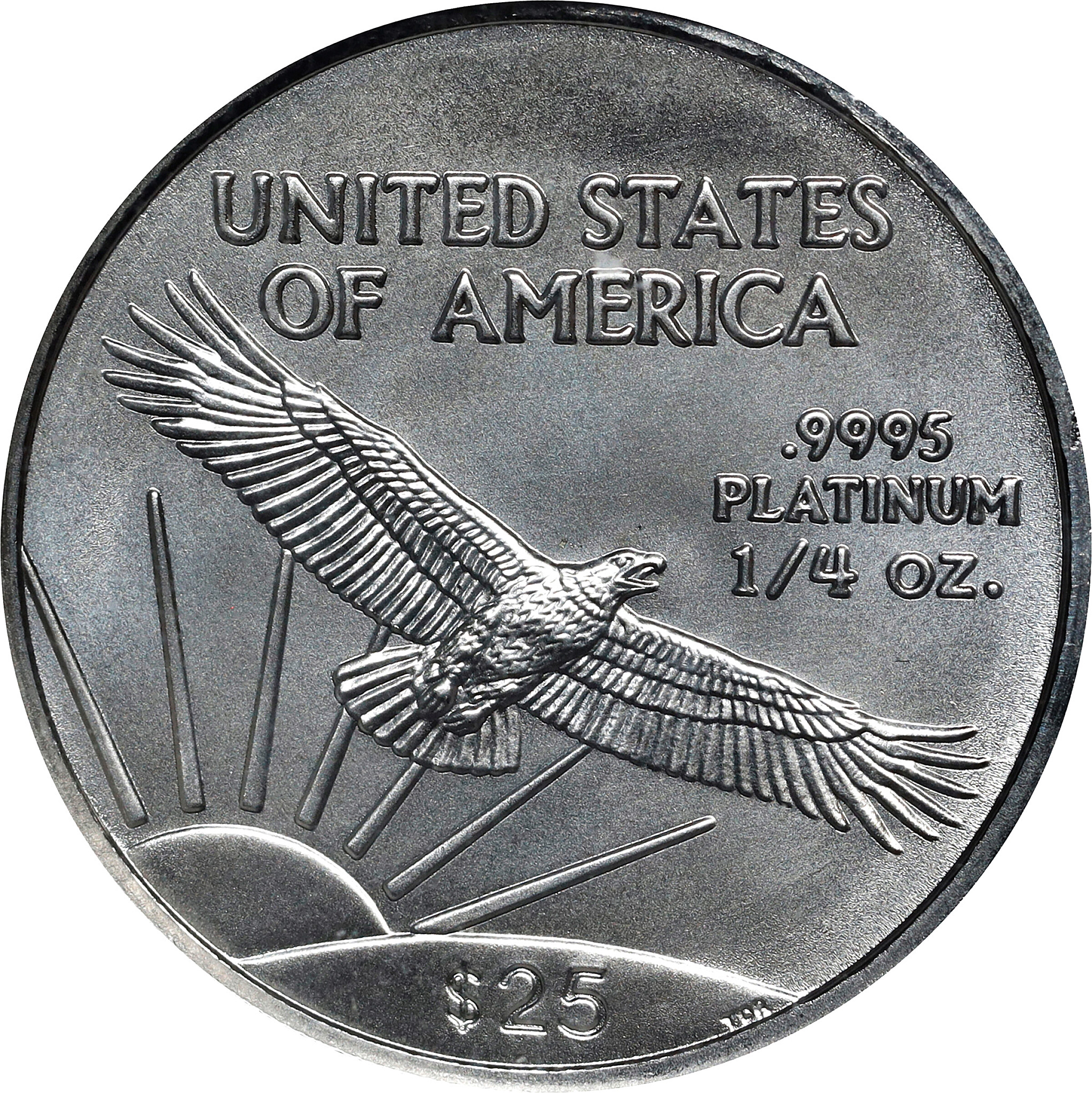 2007 $25  Platinum Eagle MS70 thumbnail 3