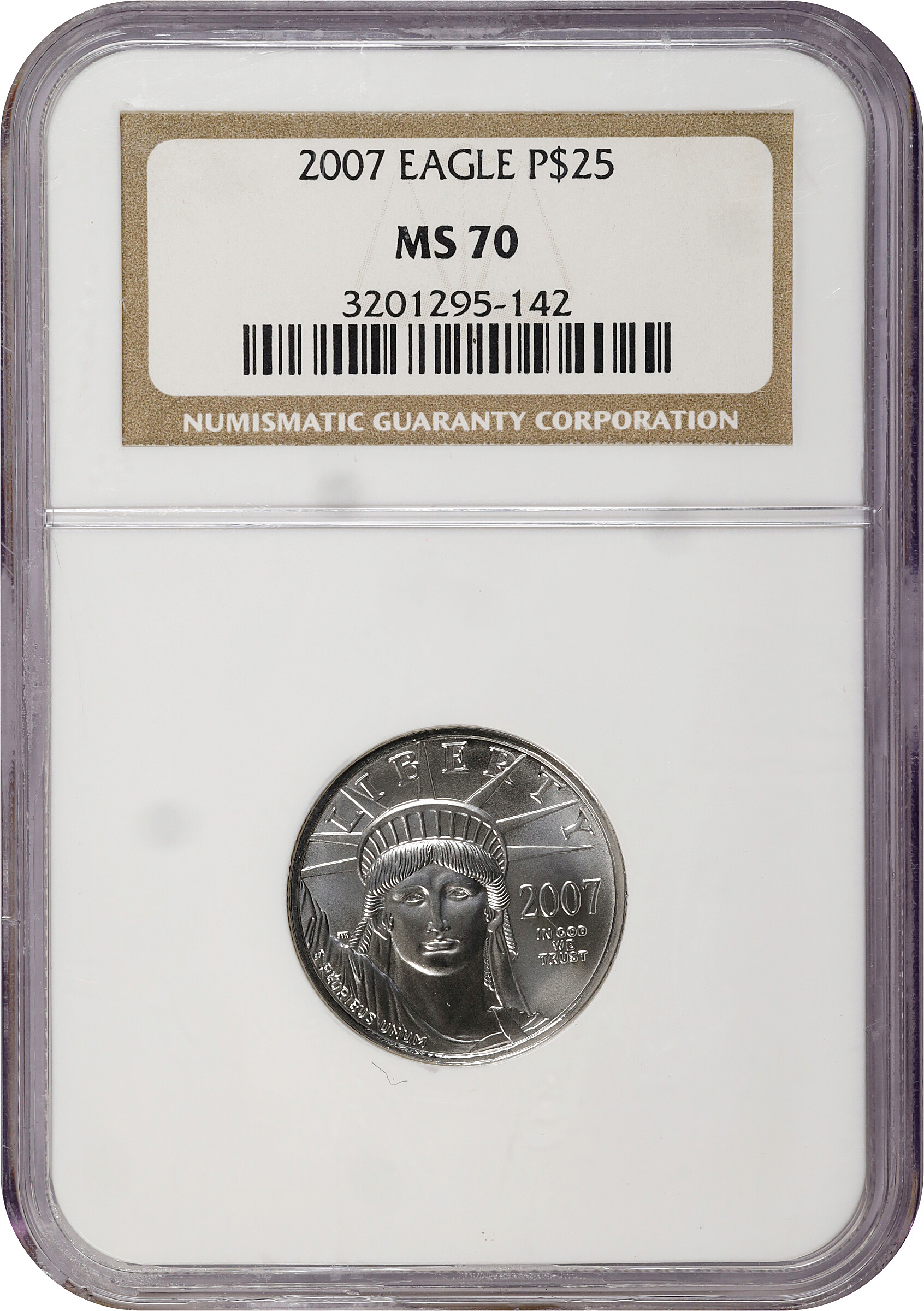 2007 $25  Platinum Eagle MS70 thumbnail 4