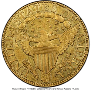 image for: 1806 $5 Pointed 6, 8x5 Stars, BD-3, R.7, AU58 PCGS....