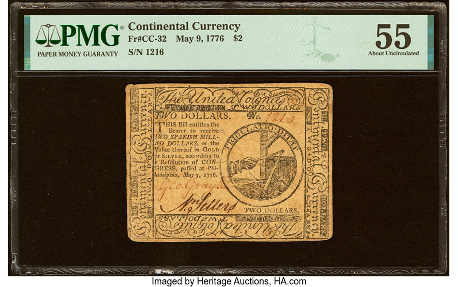 May 9, 1776 $2  Continental Congress (Fr. CC32) thumbnail 12