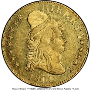 image for: 1800 $5 BD-3, High R.6, MS63+ PCGS....