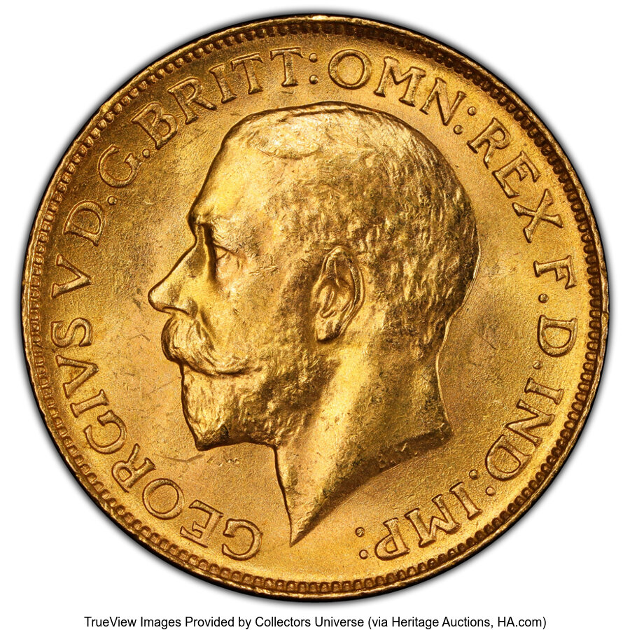 Canada: George V gold Sovereign 1911-C MS63 PCGS,...