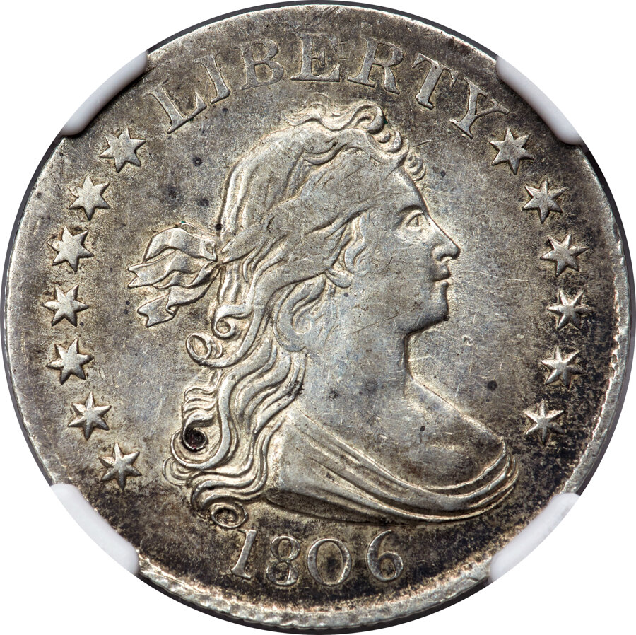 1806 25C B-3, R.1, AU55 NGC....