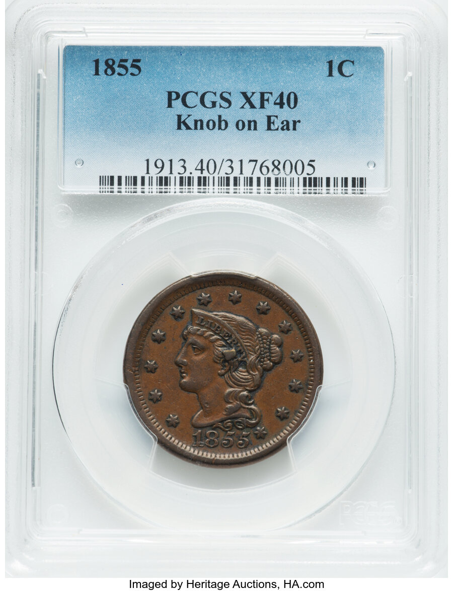 1855 1c Knob on Ear MS BN G4 BN thumbnail 9