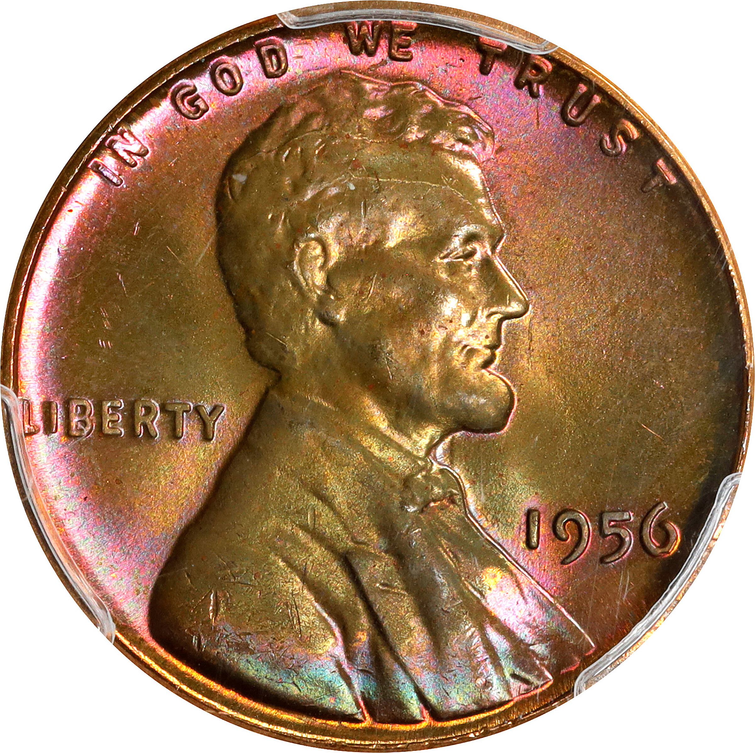 1956 Lincoln Cent. MS-65 RB (PCGS).