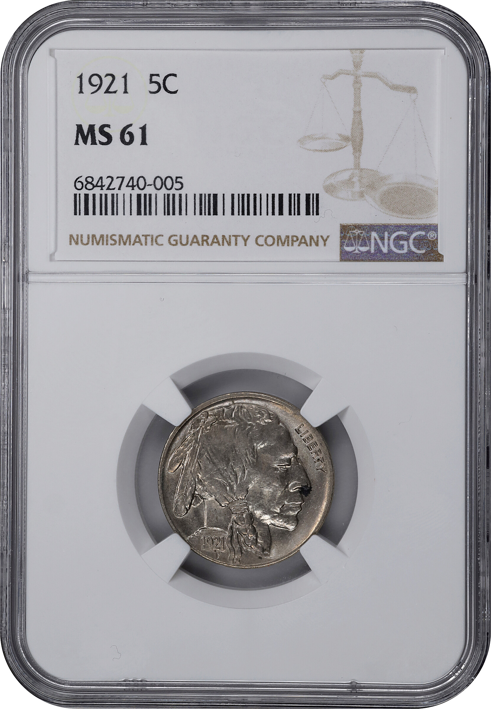 1921 5c XF40 CAC thumbnail 21