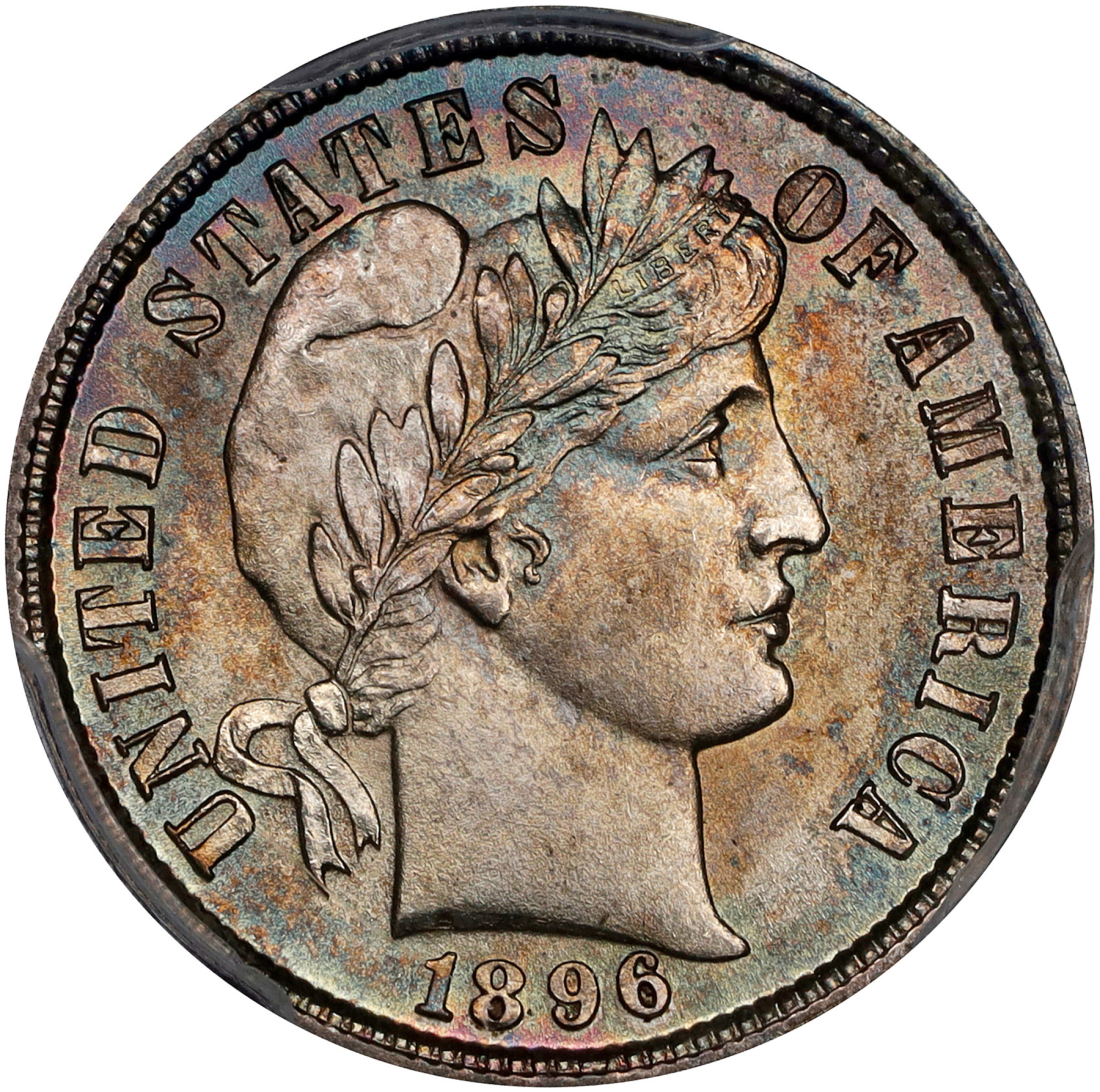 1896 Barber Dime. MS-64 (PCGS).