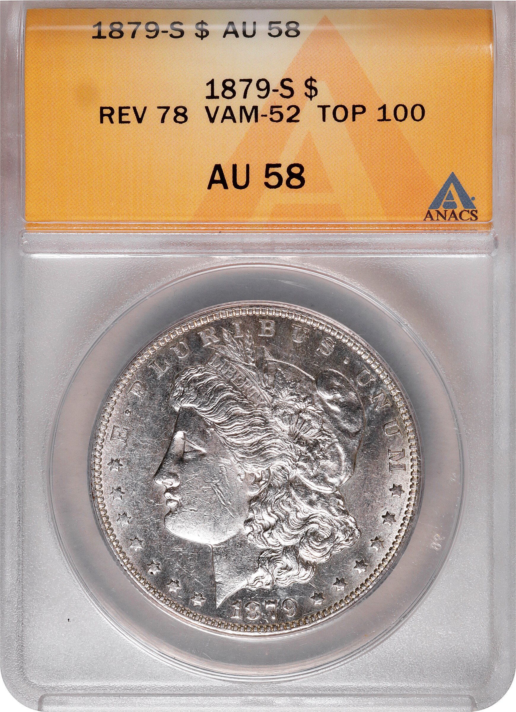 1879-S $1  Reverse of 1878, VAM-52 AU58 thumbnail 4