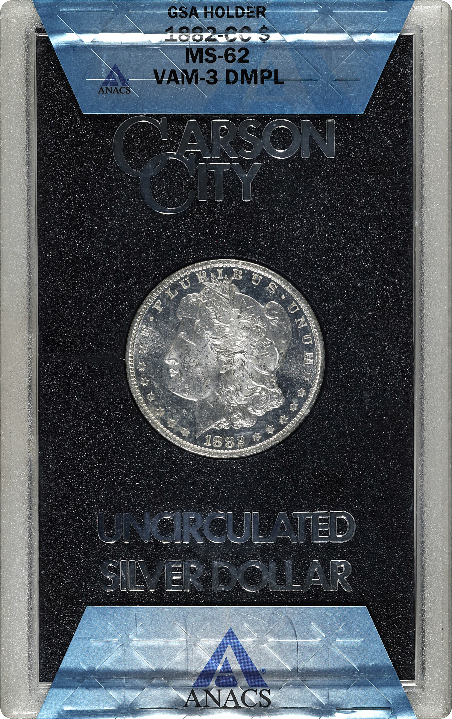 1882-CC $1  GSA Hoard, Hard package MS DMPL MS62 DMPL thumbnail 3